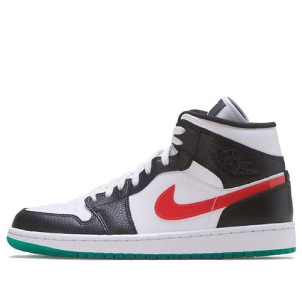 Nike Air Jordan 1 Mid Tops Retro Basketball Sko Til Damer Sort Hvid