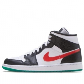 Nike Air Jordan 1 Mid Tops Retro Basketball Sko Til Damer Sort Hvid