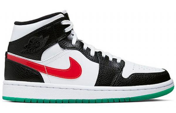 Nike Air Jordan 1 Mid Tops Retro Basketball Sko Til Damer Sort Hvid