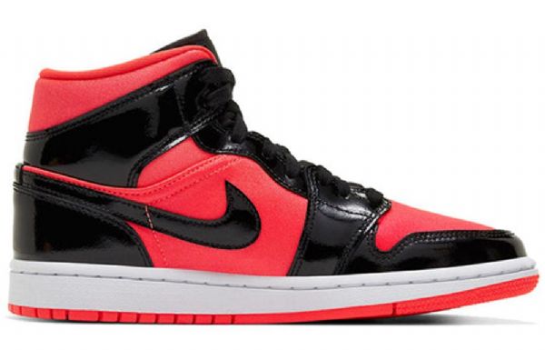 Nike Air Jordan 1 Mid Tops Retro Basketball Sko Til Damer Sort Rød