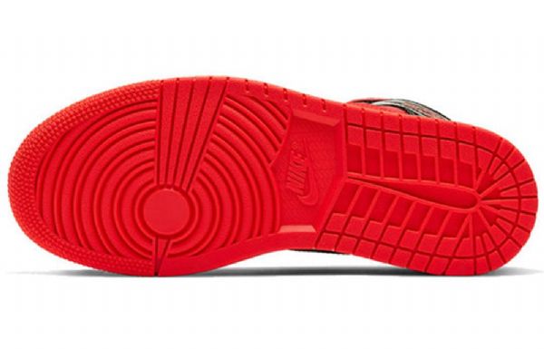 Nike Air Jordan 1 Mid Tops Retro Basketball Sko Til Damer Sort Rød