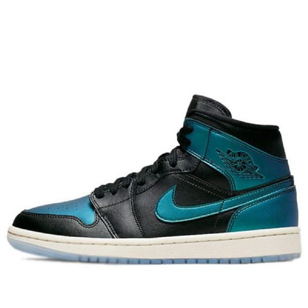 Nike Air Jordan 1 Mid Tops Retro Basketball Sko Til Damer Turkis