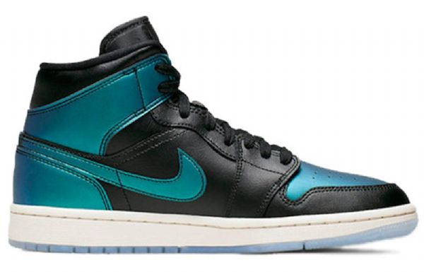 Nike Air Jordan 1 Mid Tops Retro Basketball Sko Til Damer Turkis