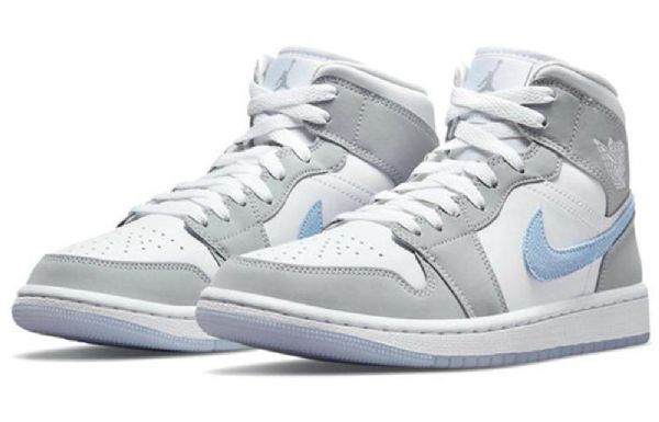 Nike Air Jordan 1 Mid Tops Retro Basketball Sko Til Damer Turkis