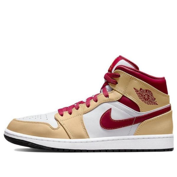 Nike Air Jordan 1 Mid Tops Retro Basketball Sko Til Mænd Bright Rød
