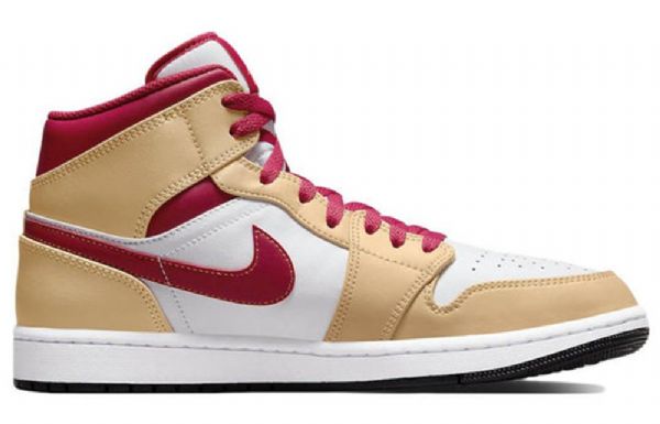 Nike Air Jordan 1 Mid Tops Retro Basketball Sko Til Mænd Bright Rød