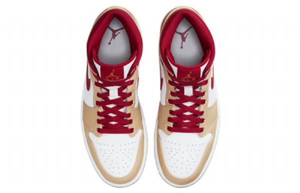 Nike Air Jordan 1 Mid Tops Retro Basketball Sko Til Mænd Bright Rød