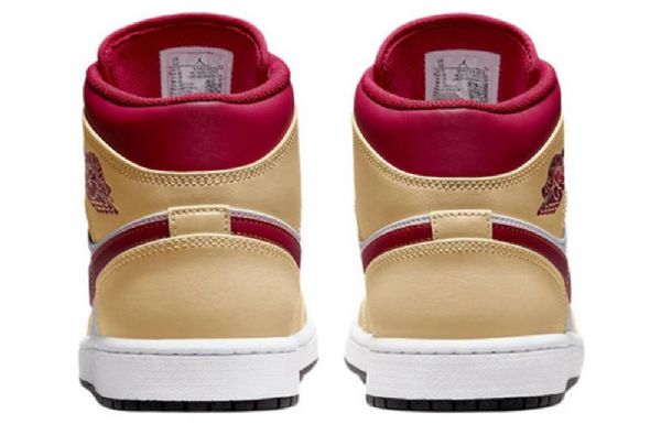 Nike Air Jordan 1 Mid Tops Retro Basketball Sko Til Mænd Bright Rød