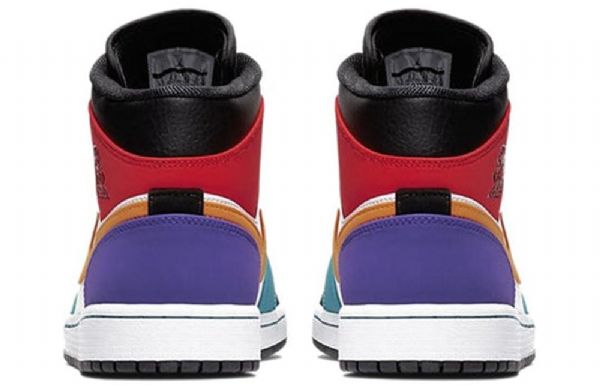 Nike Air Jordan 1 Mid Tops Retro Basketball Sko Til Mænd Flerfarvet