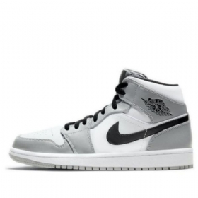 Nike Air Jordan 1 Mid Tops Retro Basketball Sko Til Mænd Grå