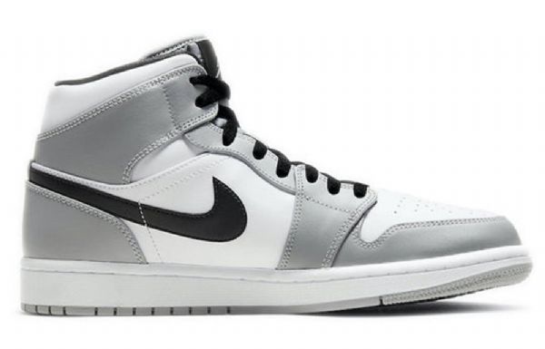 Nike Air Jordan 1 Mid Tops Retro Basketball Sko Til Mænd Grå