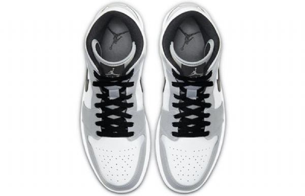 Nike Air Jordan 1 Mid Tops Retro Basketball Sko Til Mænd Grå