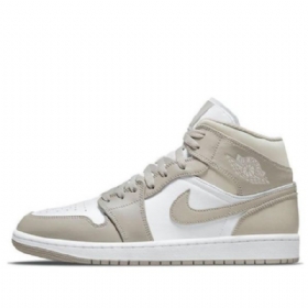 Nike Air Jordan 1 Mid Tops Retro Basketball Sko Til Mænd Grå