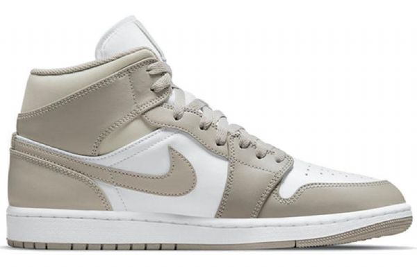 Nike Air Jordan 1 Mid Tops Retro Basketball Sko Til Mænd Grå