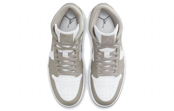 Nike Air Jordan 1 Mid Tops Retro Basketball Sko Til Mænd Grå