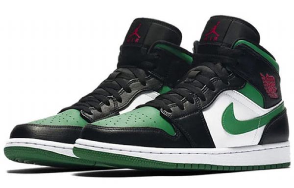 Nike Air Jordan 1 Mid Tops Retro Basketball Sko Til Mænd Grøn