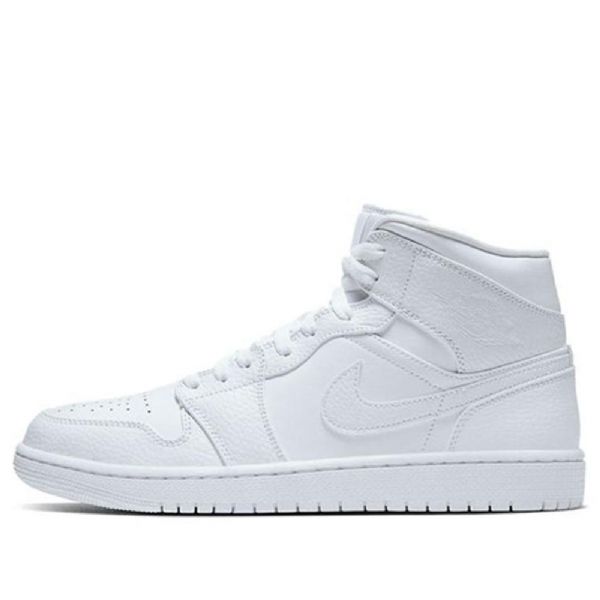 Nike Air Jordan 1 Mid Tops Retro Basketball Sko Til Mænd Hvid