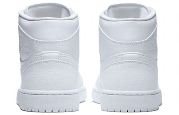 Nike Air Jordan 1 Mid Tops Retro Basketball Sko Til Mænd Hvid