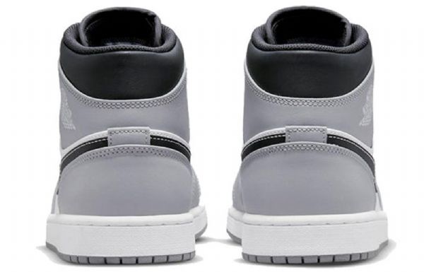 Nike Air Jordan 1 Mid Tops Retro Basketball Sko Til Mænd Lysegrå