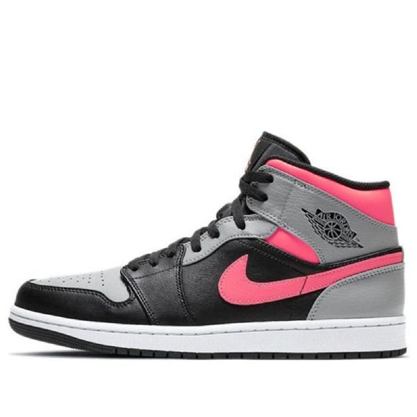Nike Air Jordan 1 Mid Tops Retro Basketball Sko Til Mænd Lyserød