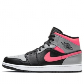 Nike Air Jordan 1 Mid Tops Retro Basketball Sko Til Mænd Lyserød
