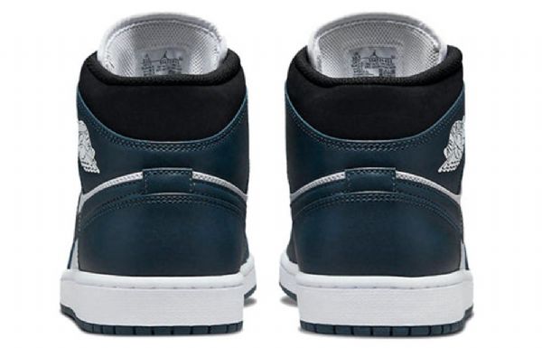 Nike Air Jordan 1 Mid Tops Retro Basketball Sko Til Mænd Mørkeblå Blå