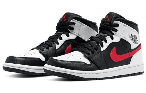Nike Air Jordan 1 Mid Tops Retro Basketball Sko Til Mænd Rød