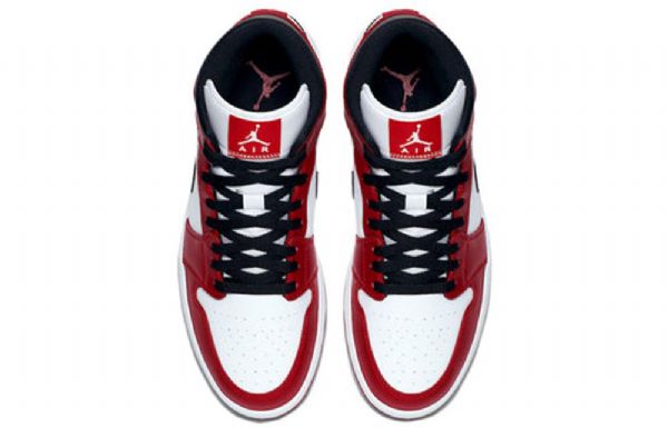 Nike Air Jordan 1 Mid Tops Retro Basketball Sko Til Mænd Rød Hvid