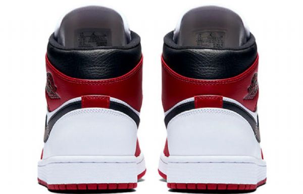 Nike Air Jordan 1 Mid Tops Retro Basketball Sko Til Mænd Rød Hvid