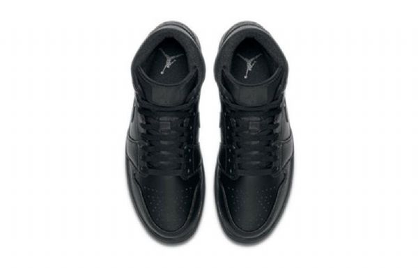Nike Air Jordan 1 Mid Tops Retro Basketball Sko Til Mænd Sort