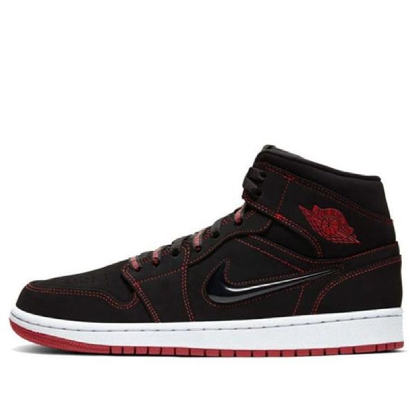 Nike Air Jordan 1 Mid Tops Retro Basketball Sko Til Mænd Sort