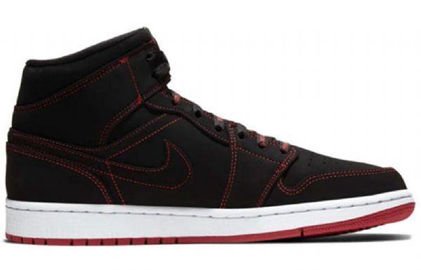 Nike Air Jordan 1 Mid Tops Retro Basketball Sko Til Mænd Sort
