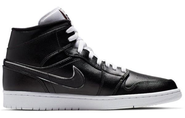 Nike Air Jordan 1 Mid Tops Retro Basketball Sko Til Mænd Sort
