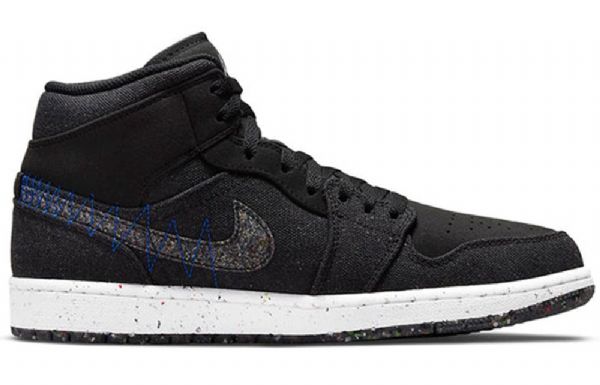 Nike Air Jordan 1 Mid Tops Retro Basketball Sko Til Mænd Sort