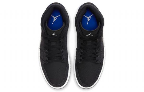 Nike Air Jordan 1 Mid Tops Retro Basketball Sko Til Mænd Sort