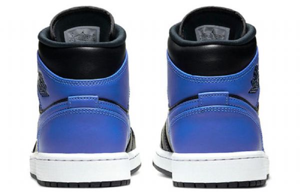 Nike Air Jordan 1 Mid Tops Retro Basketball Sko Til Mænd Sort Blå