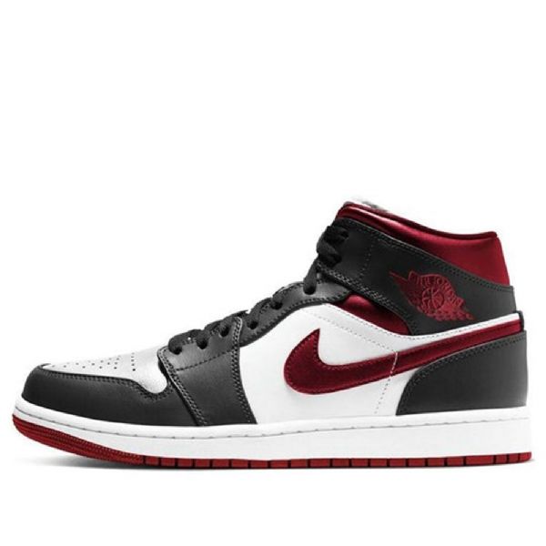 Nike Air Jordan 1 Mid Tops Retro Basketball Sko Til Mænd Sort Rød