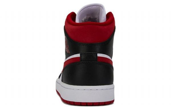 Nike Air Jordan 1 Mid Tops Retro Basketball Sko Til Mænd Sort Rød