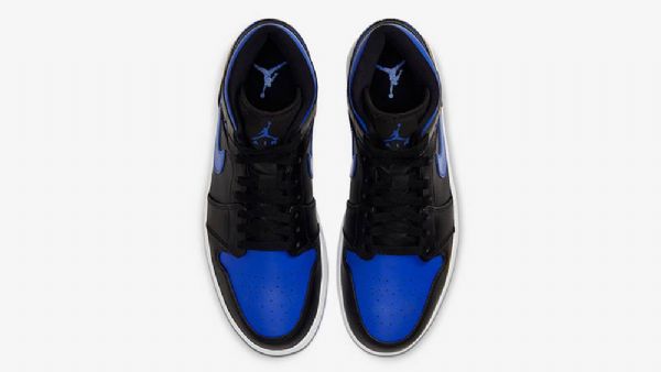 Nike Air Jordan 1 Mid Tops Royal Sko Til Damer Blå Blå