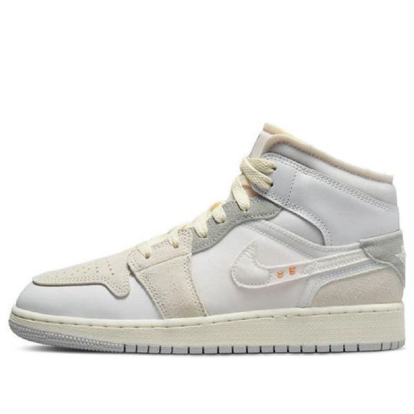 Nike Air Jordan 1 Mid Tops Se Craft Gs Basketball Sko Til Mænd Khaki