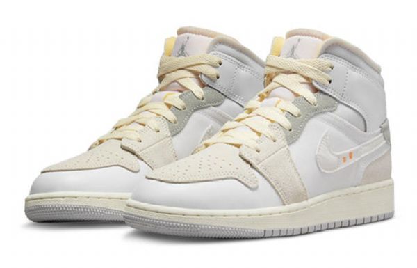 Nike Air Jordan 1 Mid Tops Se Craft Gs Basketball Sko Til Mænd Khaki