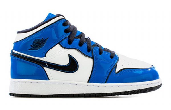 Nike Air Jordan 1 Mid Tops Se Gs Basketball Sko Til Mænd Blå