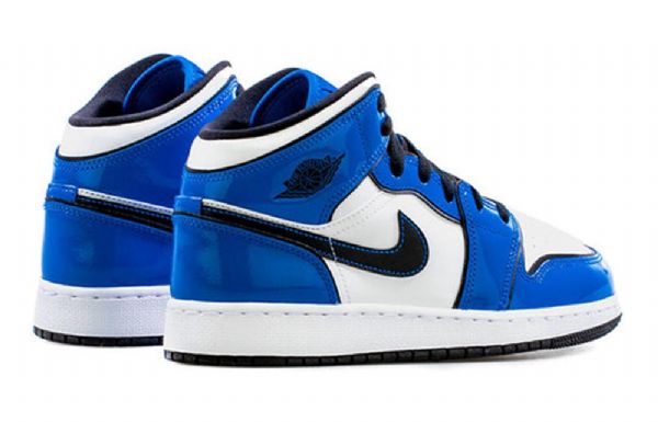 Nike Air Jordan 1 Mid Tops Se Gs Basketball Sko Til Mænd Blå