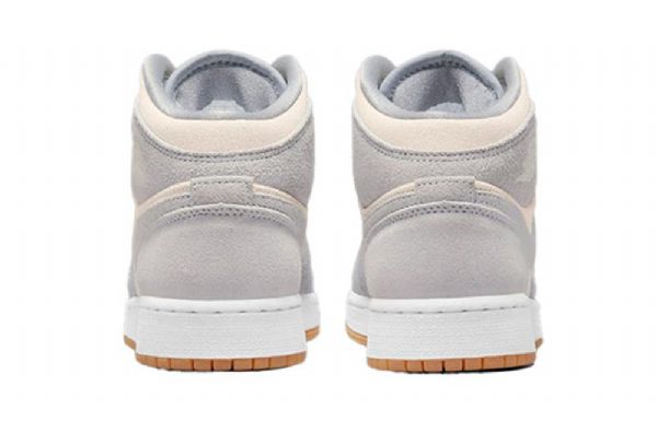 Nike Air Jordan 1 Mid Tops Se Gs Basketball Sko Til Mænd Grå