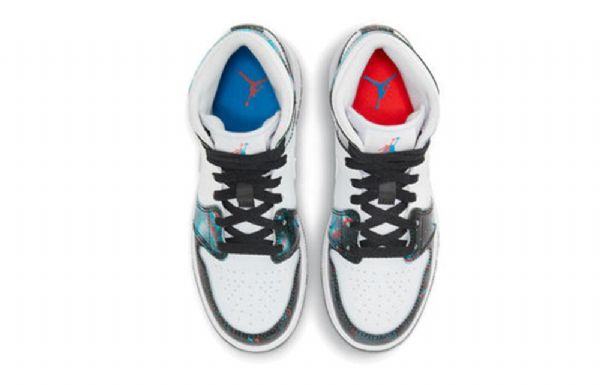 Nike Air Jordan 1 Mid Tops Se Gs Basketball Sko Til Mænd Hvid Sort