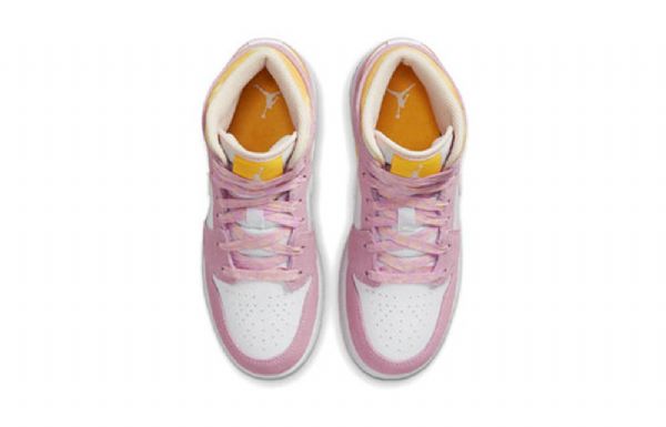 Nike Air Jordan 1 Mid Tops Se Gs Basketball Sko Til Mænd Lyserød