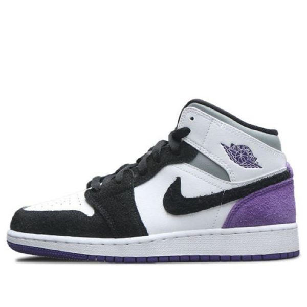 Nike Air Jordan 1 Mid Tops Se Gs Basketballsko Til Mænd Lilla