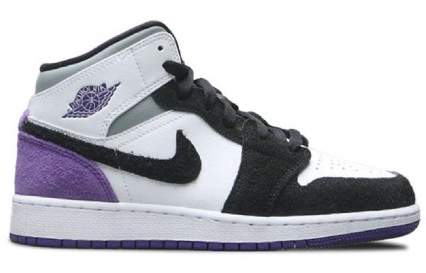 Nike Air Jordan 1 Mid Tops Se Gs Basketballsko Til Mænd Lilla