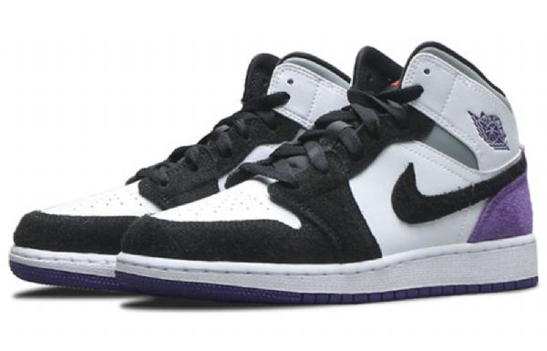 Nike Air Jordan 1 Mid Tops Se Gs Basketballsko Til Mænd Lilla