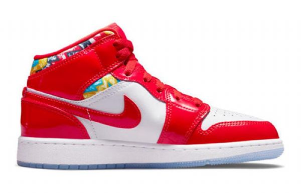 Nike Air Jordan 1 Mid Tops Se Gs Basketballsko Til Mænd Rød Hvid
